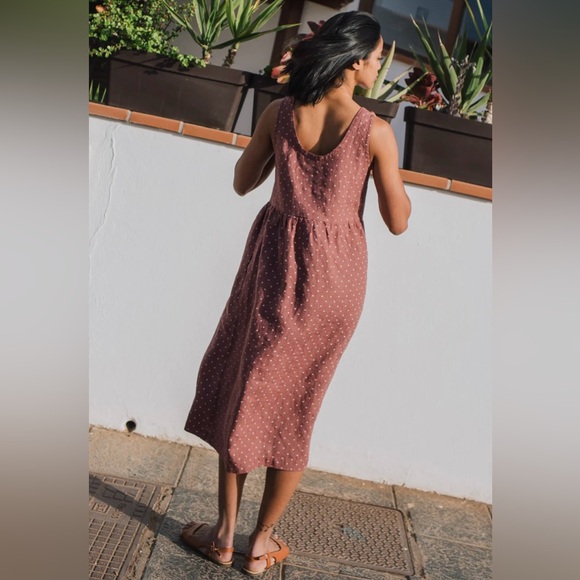 notPERFECTLINEN VALLEY front brass snaps linen dress (NWOT) - Picture 5 of 8